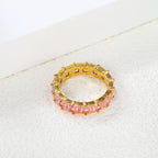 Vierkante zirkonium solitaire ring