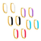 U-vormige gekleurde oorbellen