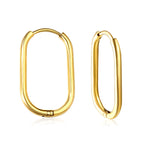 U-vormige minimalistische goudkleurige oorbellen