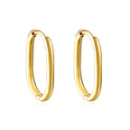 U-vormige minimalistische goudkleurige oorbellen