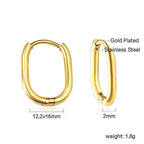 U-vormige minimalistische goudkleurige oorbellen