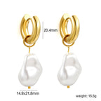 Ronde witte parel oorbellen