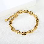 Thick Gold Clasp Bracelet