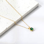 Ketting met ronde diamanten hanger in meerdere kleuren