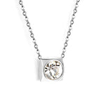 Collier pendentif carré à cinq couleurs