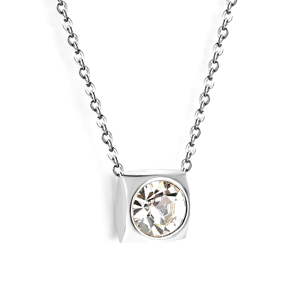 Vijfkleurige vierkante hangerketting