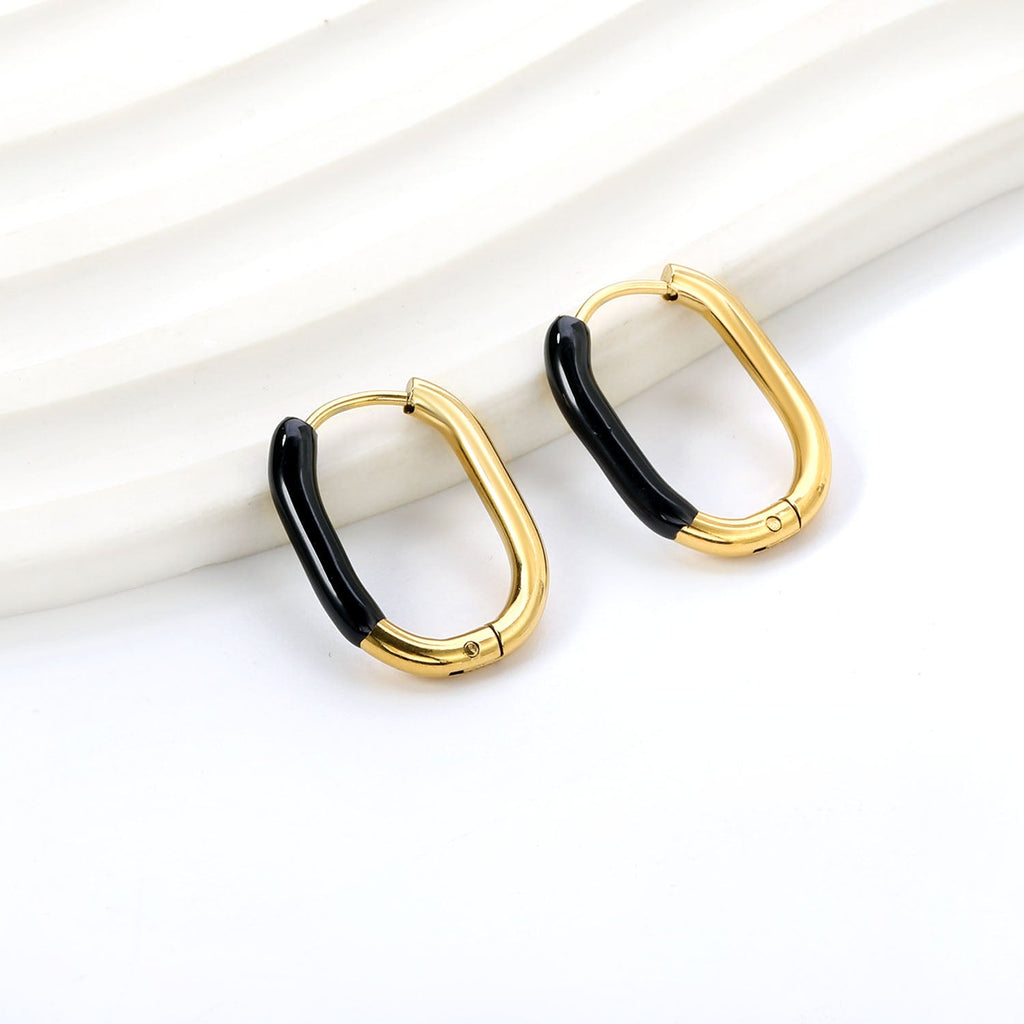 U-vormige gekleurde oorbellen