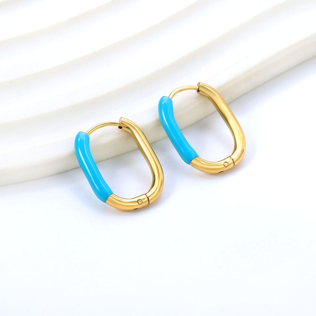 U-vormige gekleurde oorbellen