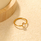 Delicate CZ Open Ring