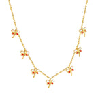 Ensemble de colliers à breloques – Coquillage, cerise, couronne et libellule