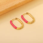 U-vormige gekleurde oorbellen