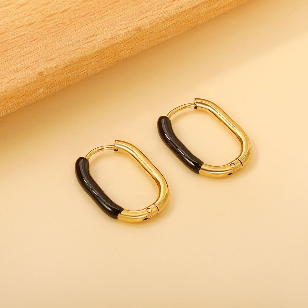 U-vormige gekleurde oorbellen