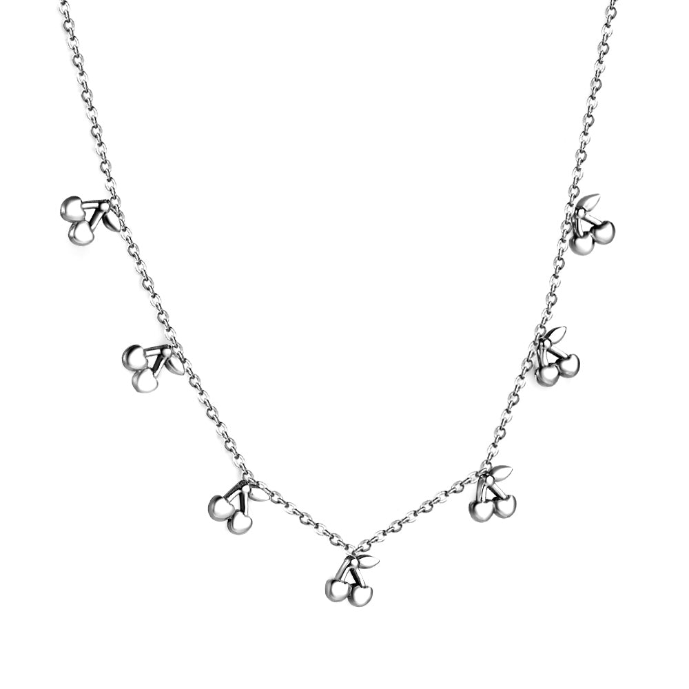 Ensemble de colliers à breloques – Coquillage, cerise, couronne et libellule