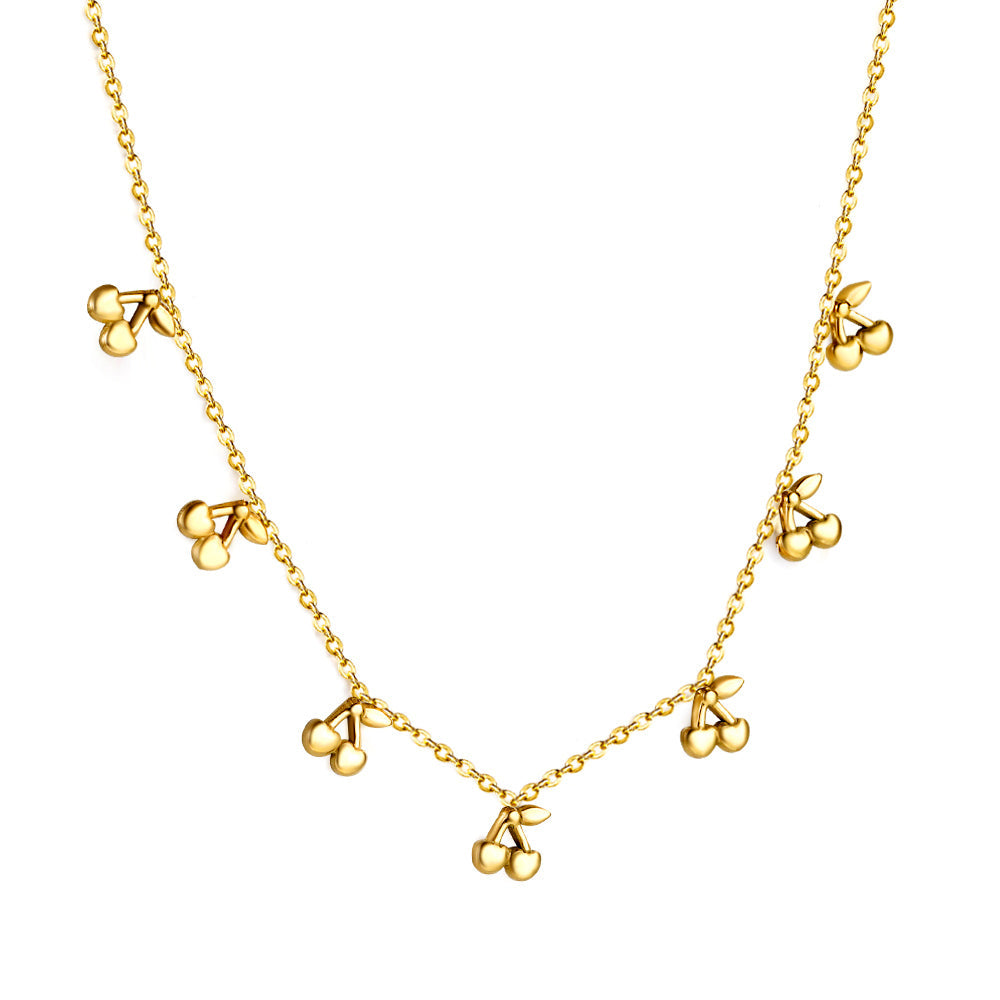 Ensemble de colliers à breloques – Coquillage, cerise, couronne et libellule