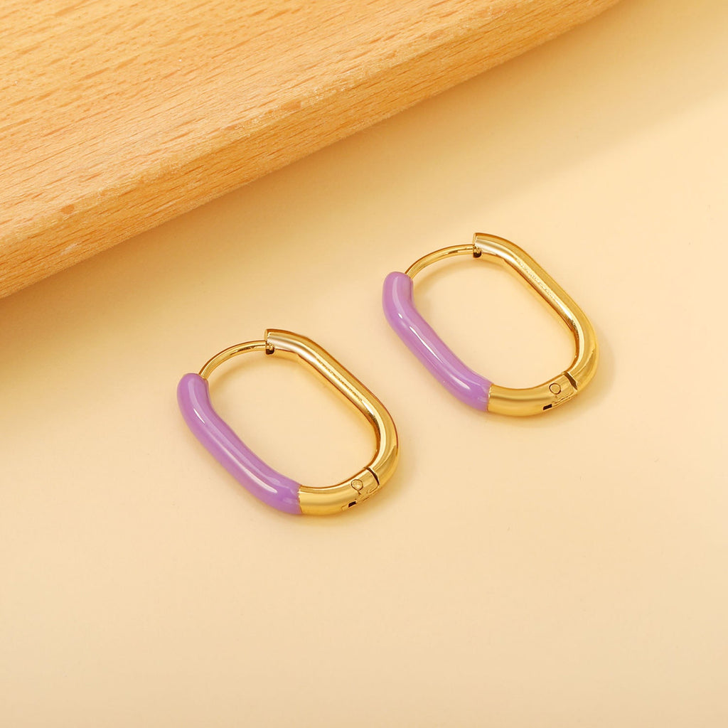 U-vormige gekleurde oorbellen