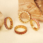 Vierkante zirkonium solitaire ring