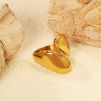 Gladde hoge solitaire ring