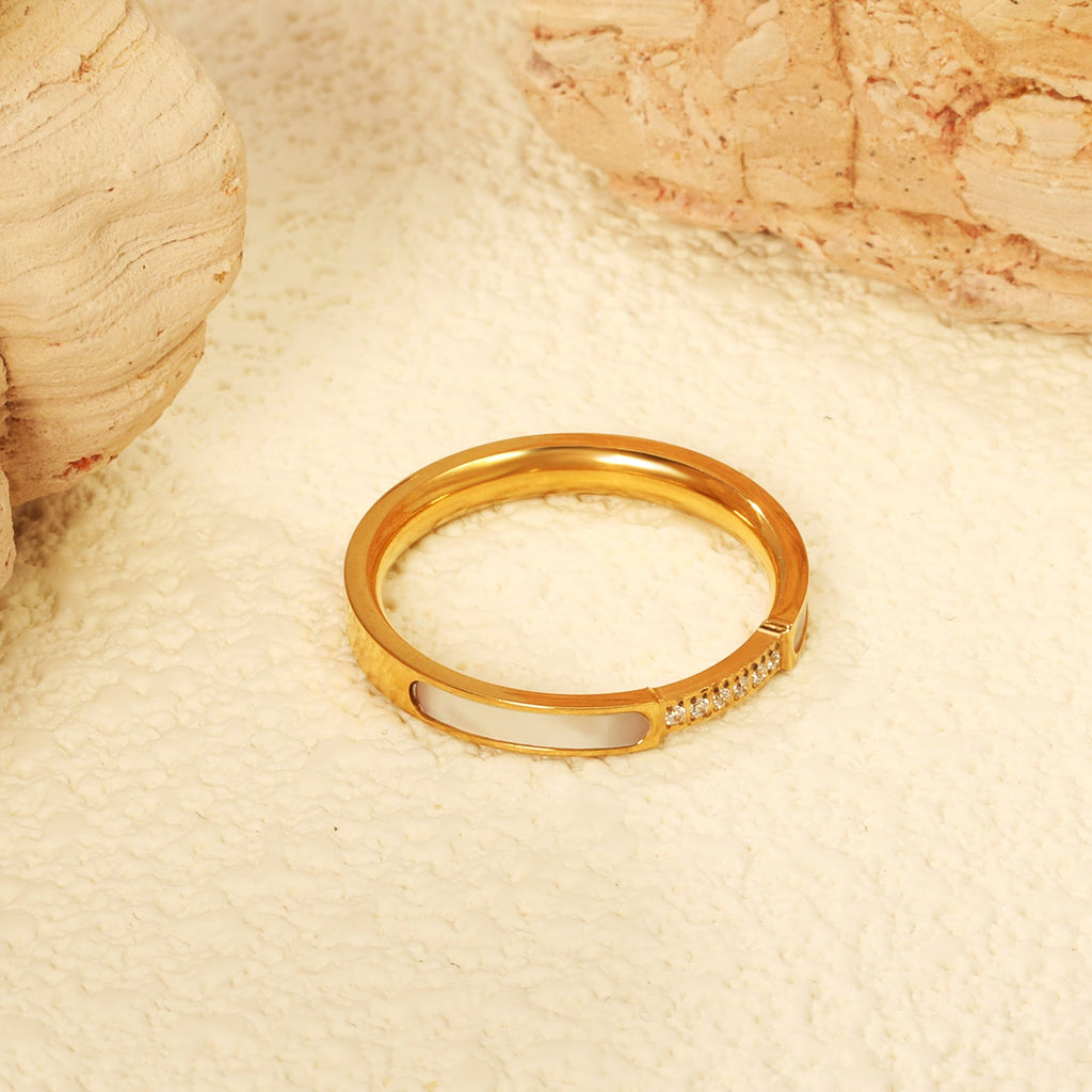 Witte zirkonia solitaire ring