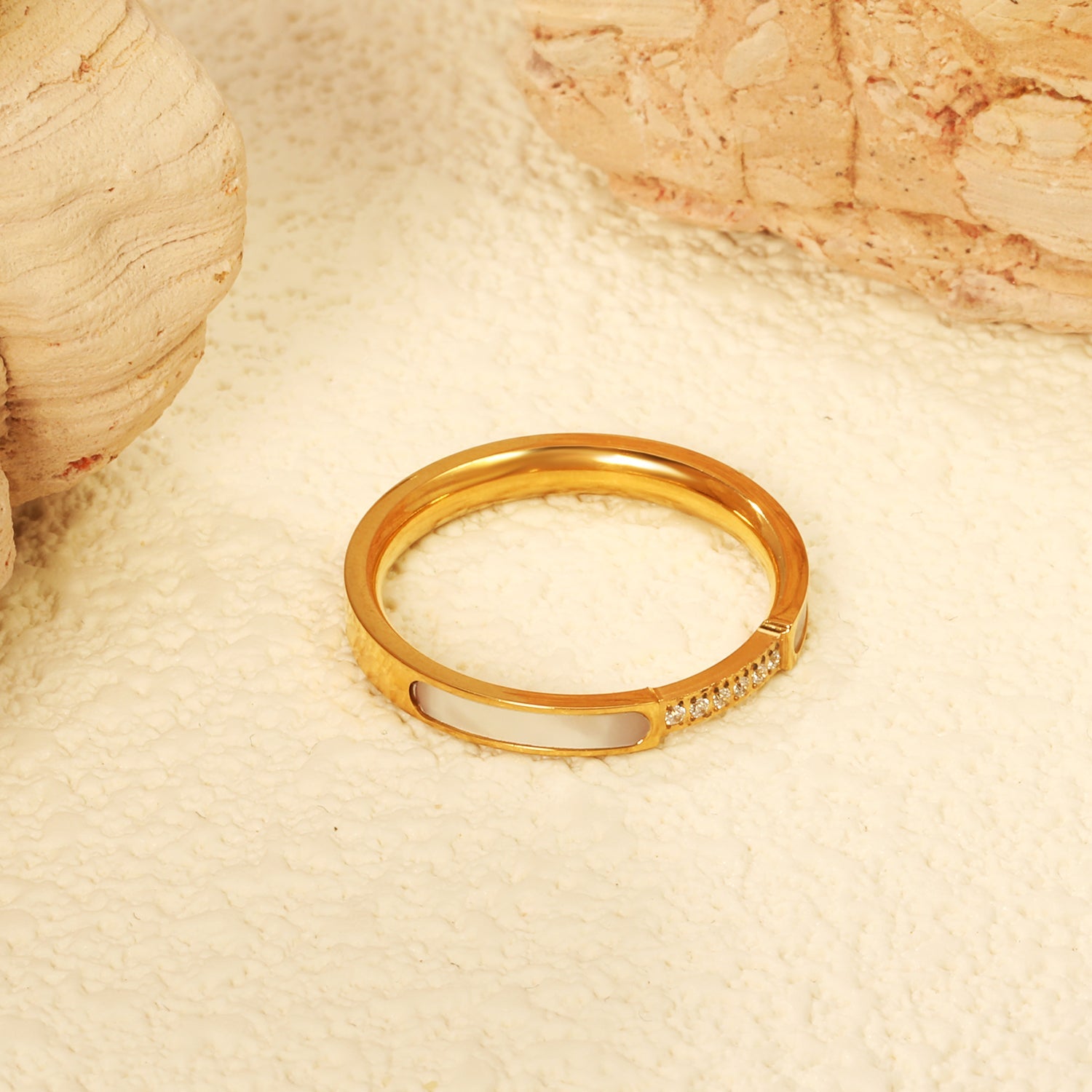 Witte zirkonia solitaire ring