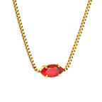 Ketting met veelkleurige diamanten hanger