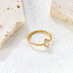 Delicate CZ Open Ring