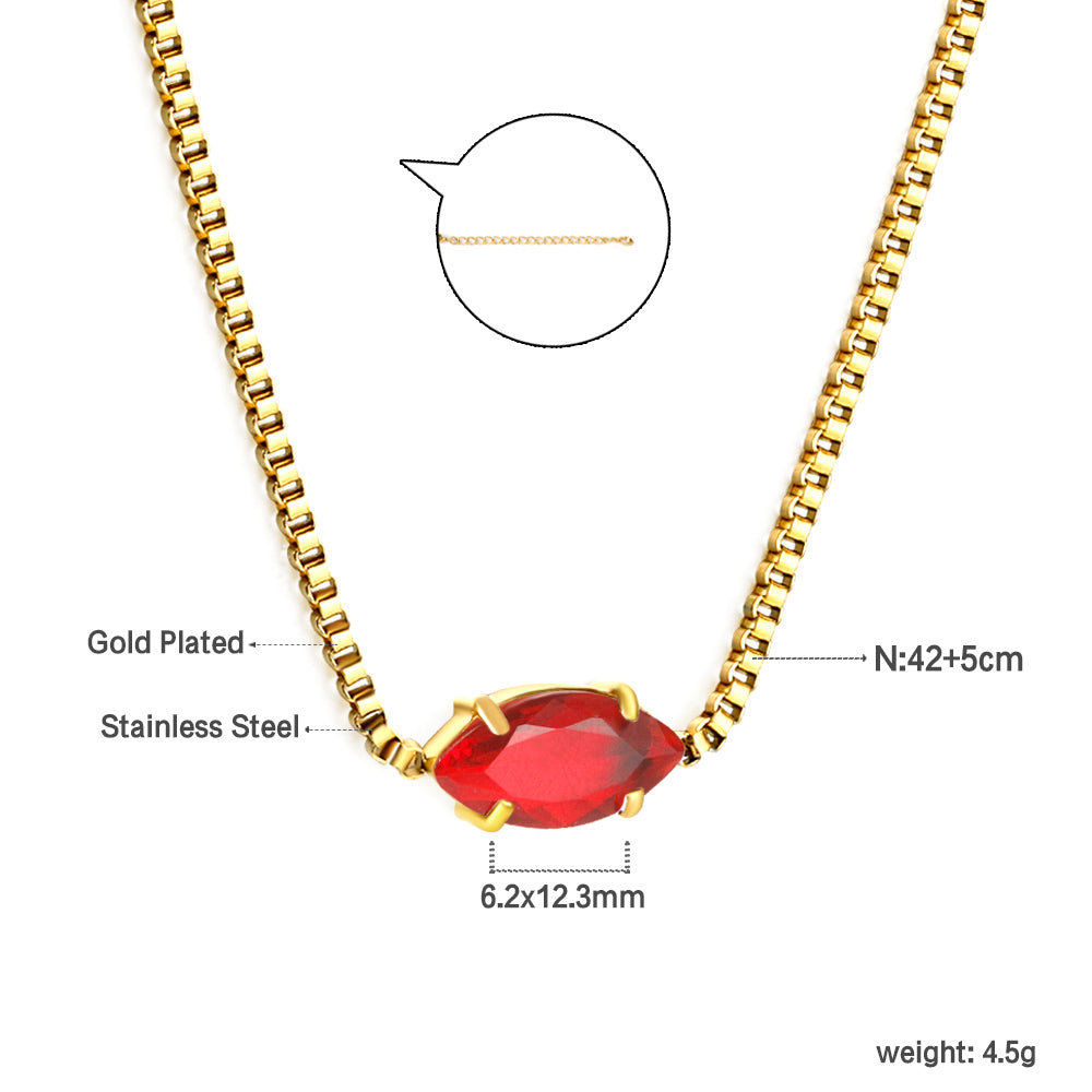 Ketting met veelkleurige diamanten hanger