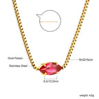 Ketting met veelkleurige diamanten hanger