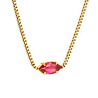 Ketting met veelkleurige diamanten hanger