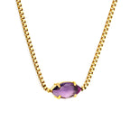 Ketting met veelkleurige diamanten hanger