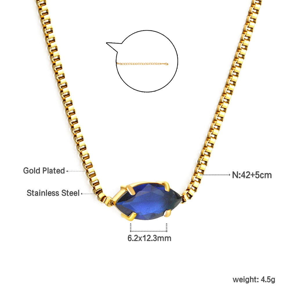 Ketting met veelkleurige diamanten hanger