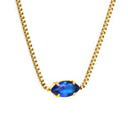 Ketting met veelkleurige diamanten hanger