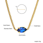 Ketting met veelkleurige diamanten hanger