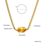 Ketting met veelkleurige diamanten hanger