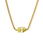 Ketting met veelkleurige diamanten hanger