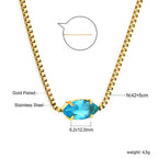 Ketting met veelkleurige diamanten hanger