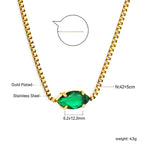 Ketting met veelkleurige diamanten hanger