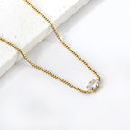 Ketting met veelkleurige diamanten hanger