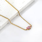 Ketting met veelkleurige diamanten hanger