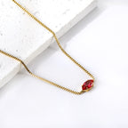 Ketting met veelkleurige diamanten hanger