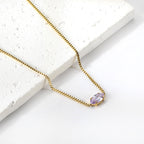 Ketting met veelkleurige diamanten hanger