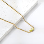 Ketting met veelkleurige diamanten hanger