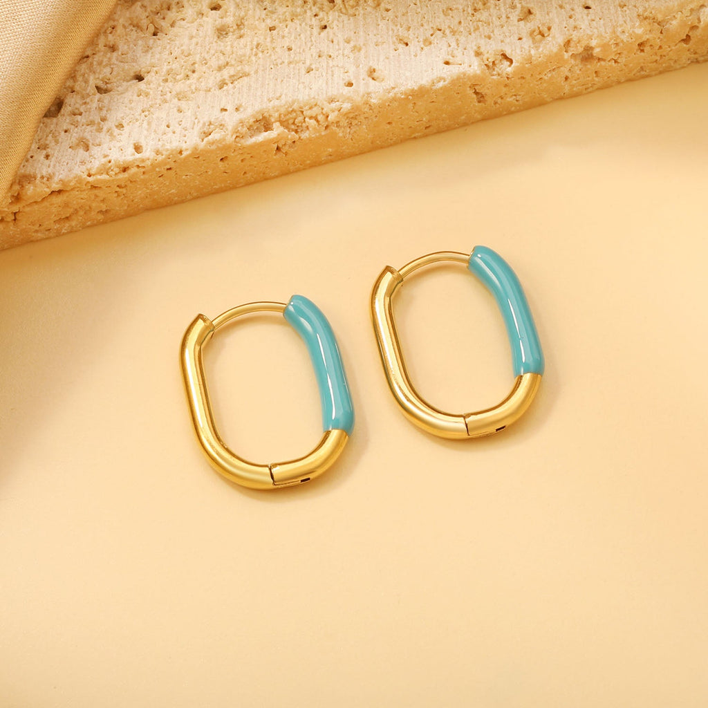 U-vormige gekleurde oorbellen