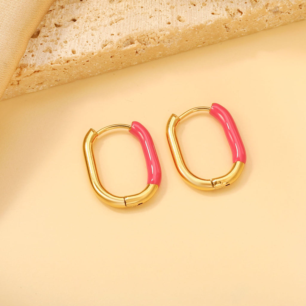 U-vormige gekleurde oorbellen