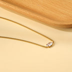 Ketting met veelkleurige diamanten hanger