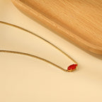 Ketting met veelkleurige diamanten hanger