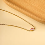 Ketting met veelkleurige diamanten hanger