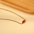 Ketting met veelkleurige diamanten hanger