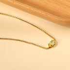 Ketting met veelkleurige diamanten hanger