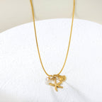 Zeester &amp; Schelp Parel Charm Ketting – Kustgoud Ontwerp