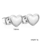 Hartvormige speld oorbellen